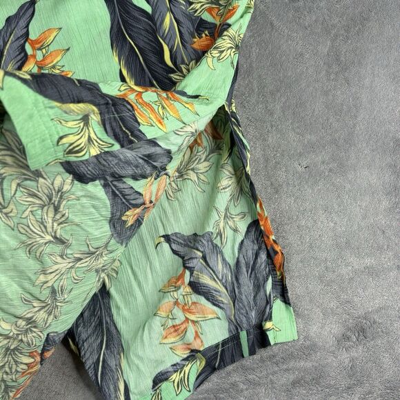 Speedo Swim Beach Cover‎ Up Womens Large Green Aquatic Floral Print Open Front - Picture 11 of 12